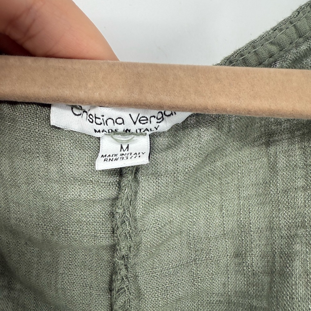 Chic Asymmetrical Olive Green Dress - Picture 3 of 5
